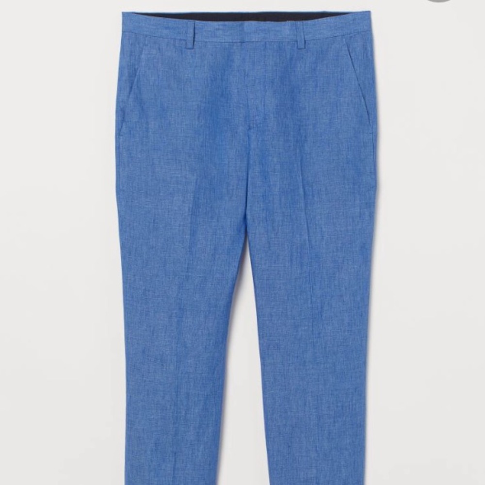 NWOT Blue Linen Pants